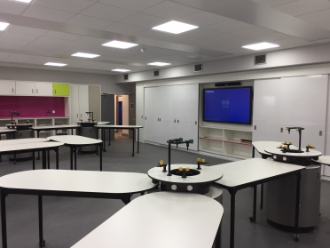 Science tables ready to be used by school